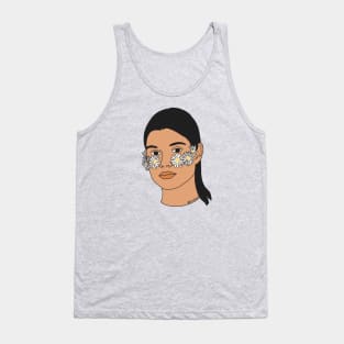 Woman with daisies Tank Top